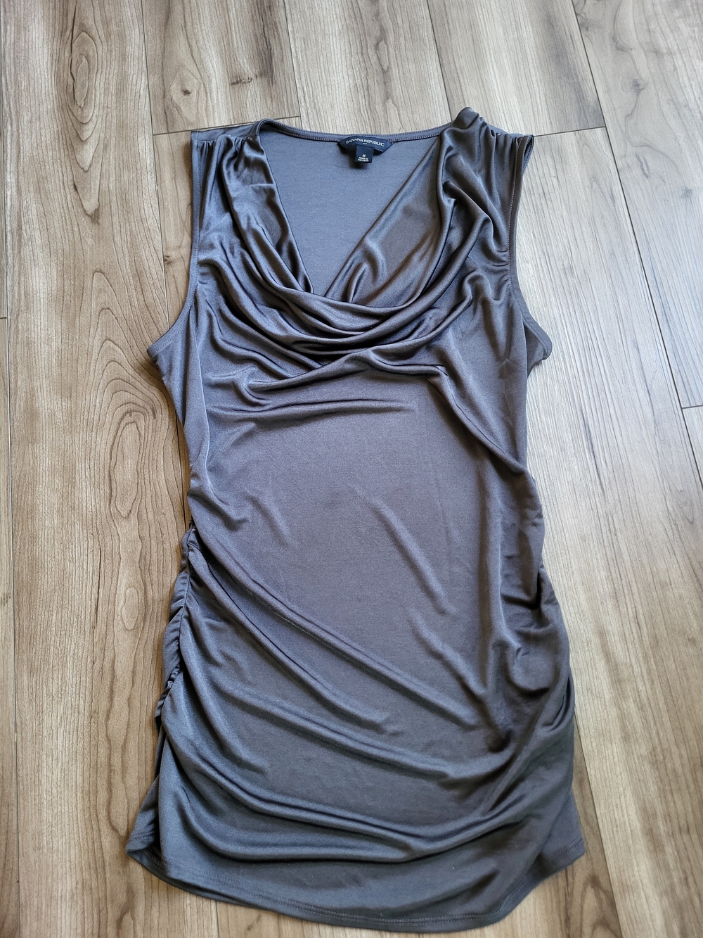 Banana Republic Brown Draped Cowl Neck Sleeveless Top
